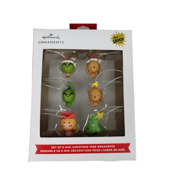 Hallmark Ornaments Dr Seuss The Grinch 6 Piece Mini Christmas Tree Ornament Set - Picture 8 of 8